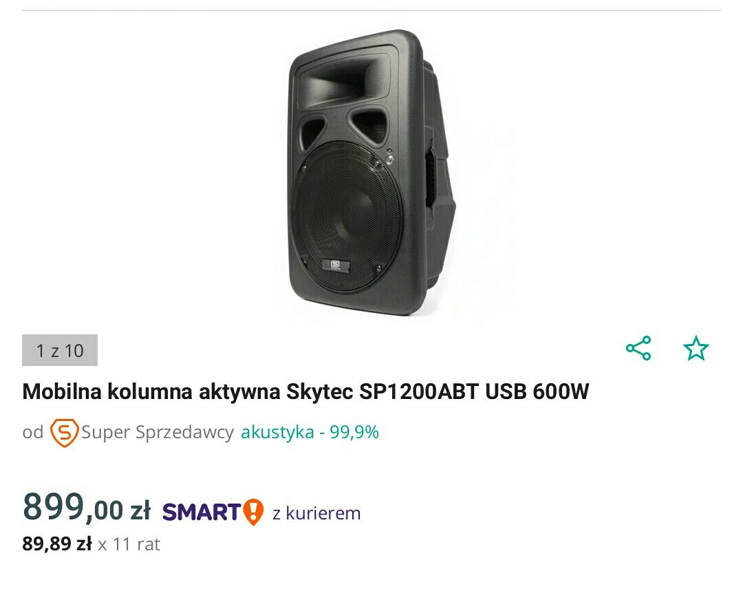 Głośnik kolumna wzmacniacz wieża boombox amplituner usb -50%