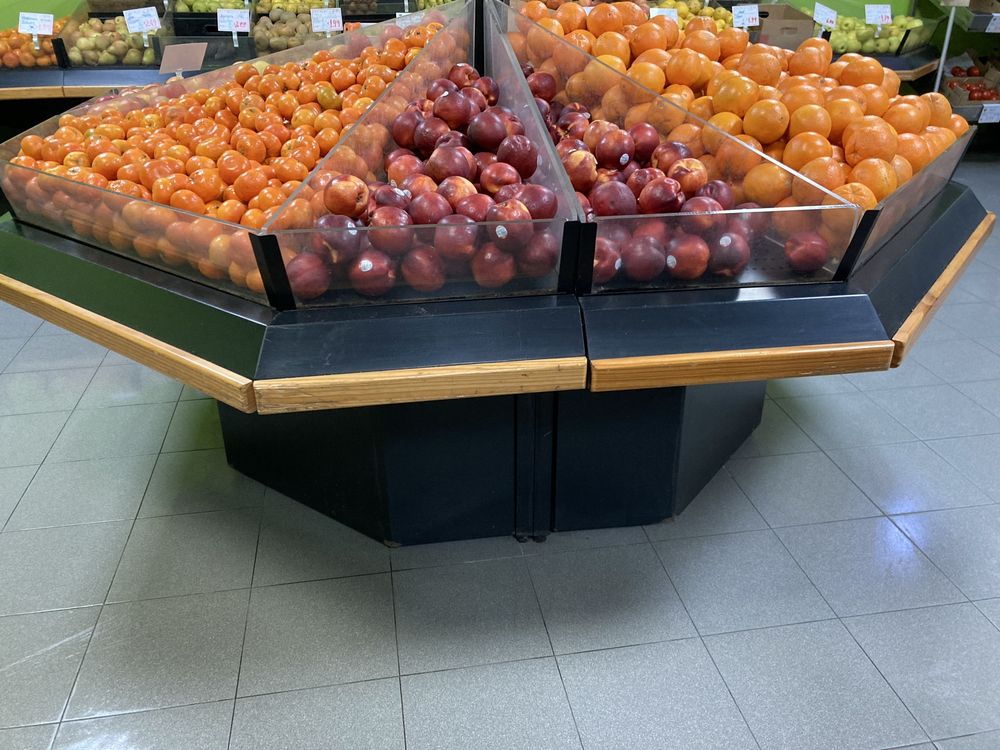 Ilha expositora para frutas ou legumes