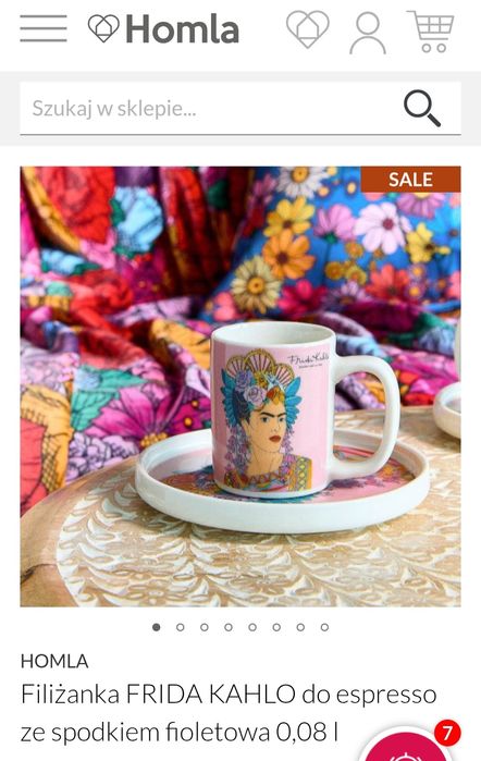 FRIDA KAHLO - Nowa filiżanka do espresso ze spodkiem