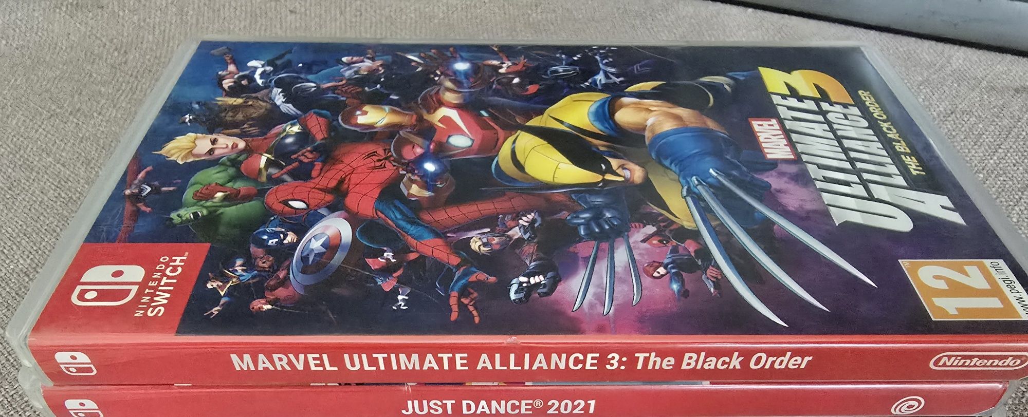2 Gry Nintendo Switch Marvel Ultimate Alliance 3, Just Dance 2021