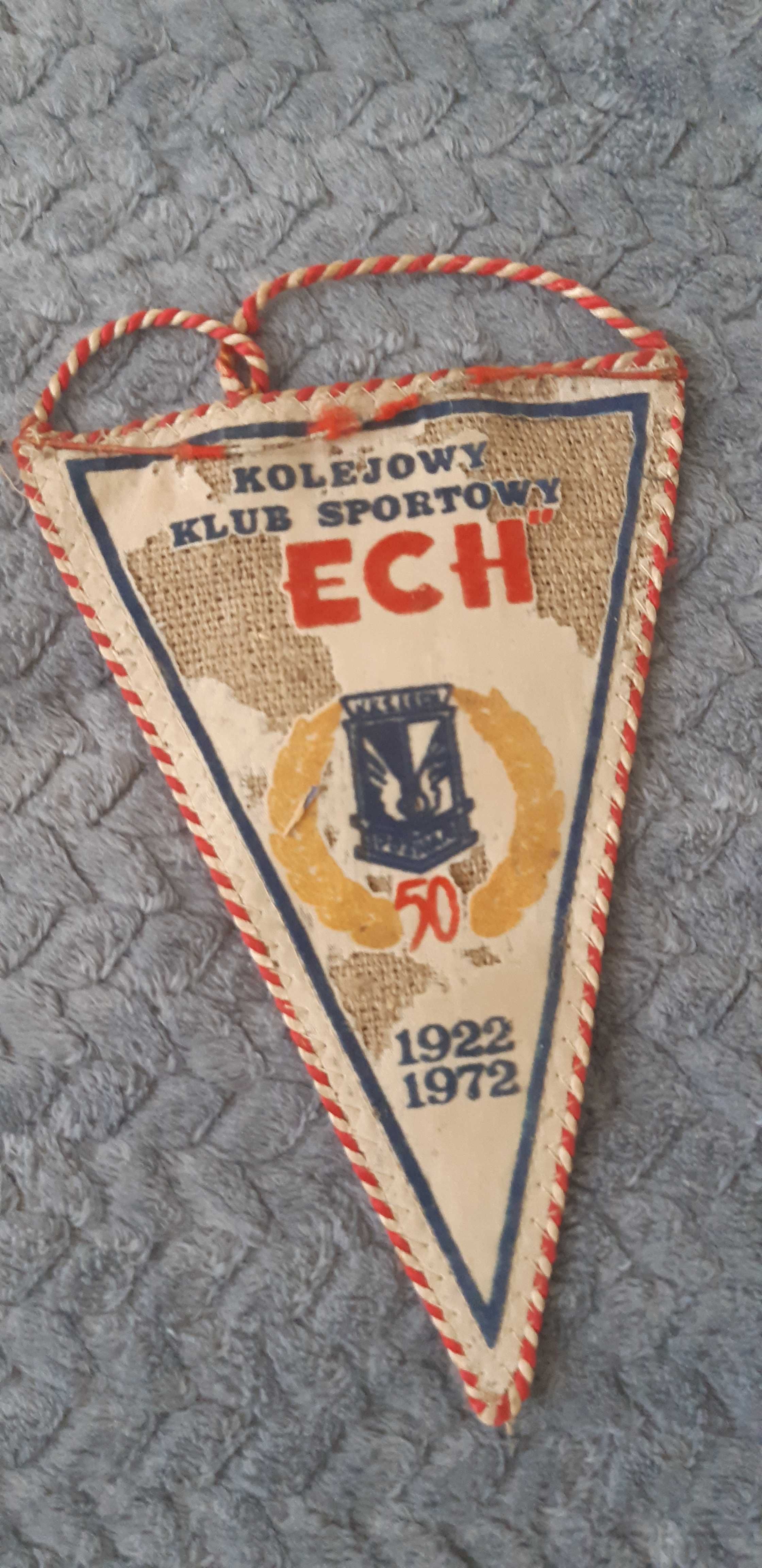 proporczyk Kolejowy Klub Sportowy Lech Poznań 50 lat