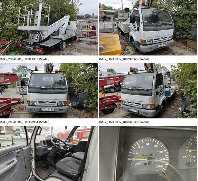 Nissan Cabstar E110, podest ruchomy Multitel 220 ALU AF - 18 m