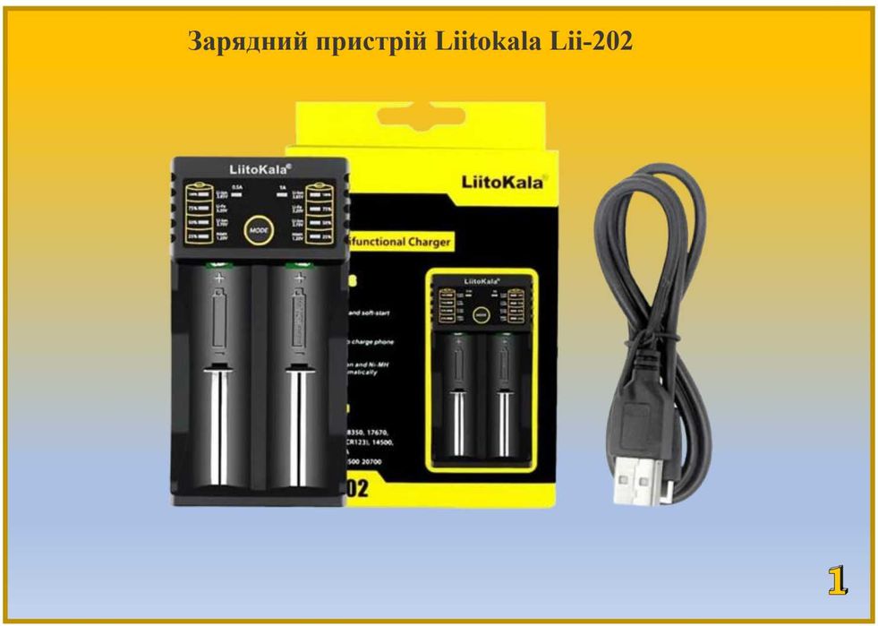 Універсальний зарядний пристрій LiitoKala Lii-202 + PowerBank