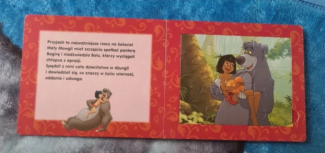 Disney Książeczka puzzlowa, Puzzle klocki układanka dla dzieci