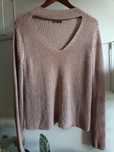 Sweterek Cropp z ciekawym dekoltem r. XL