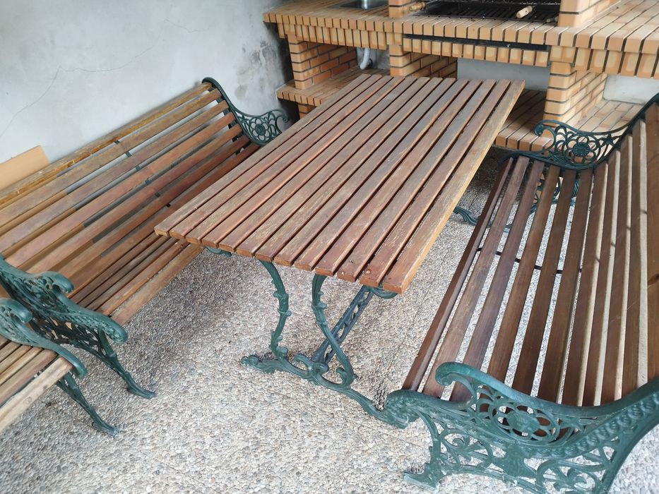 Moveis jardim Madeira e alumínio