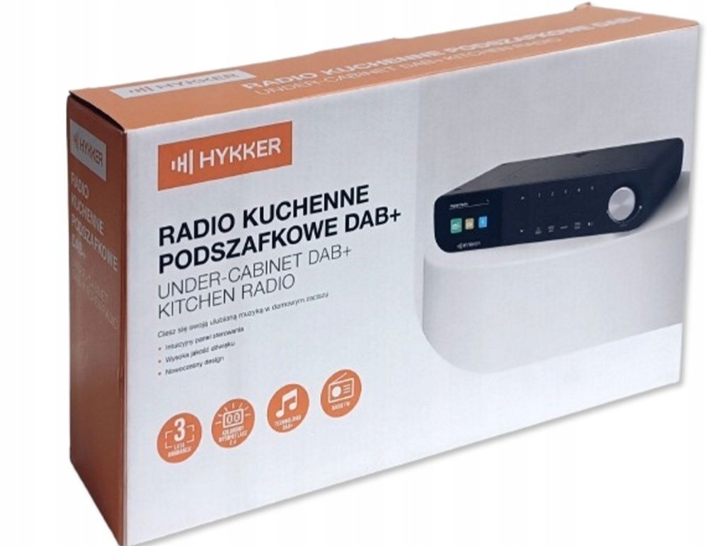 Radio kuchenne podszafkowe Bluetooth DAB+ - czarne
