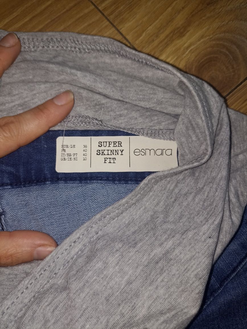 Spodnie ciążowe jeansy esmara 38 skinny fit