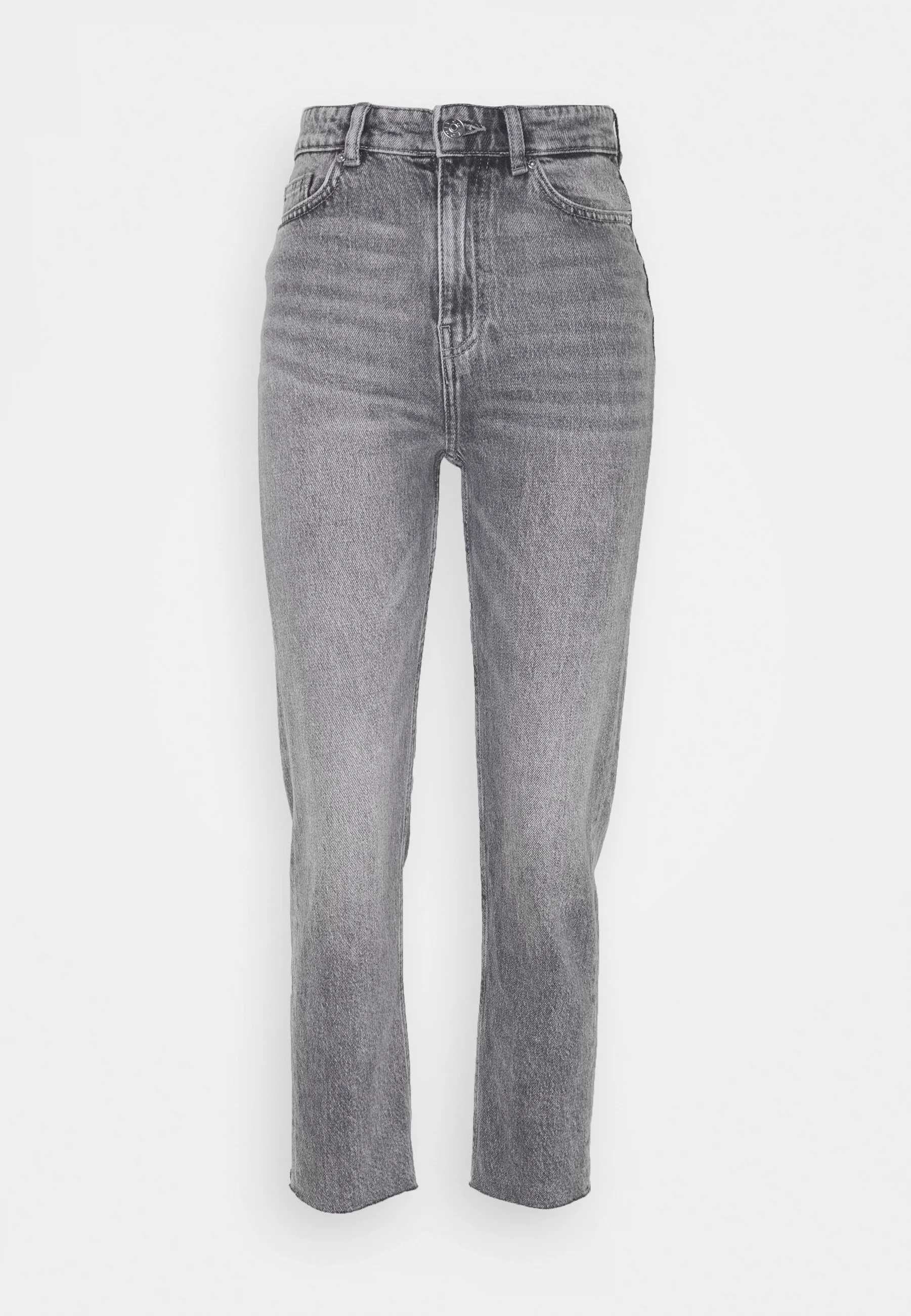 Jeansy damskie 7/8 proste szare ONLY 30/30/ L wysoki stan