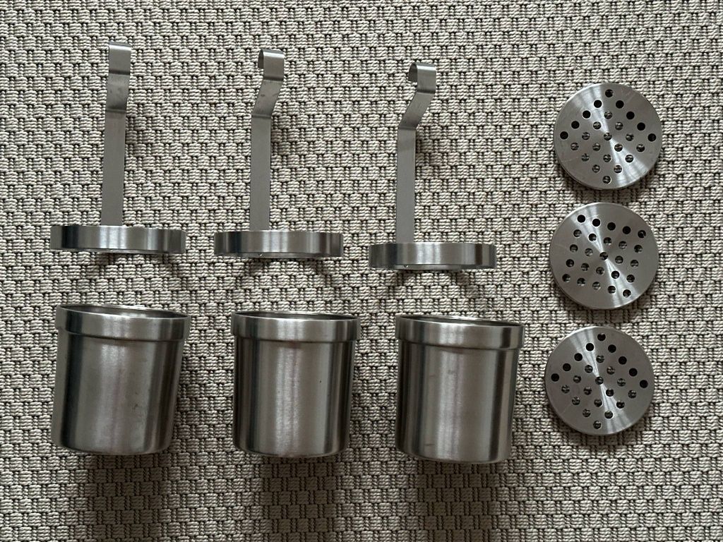IKEA KUNGSFORS Pojemniki zestaw stal nierdz