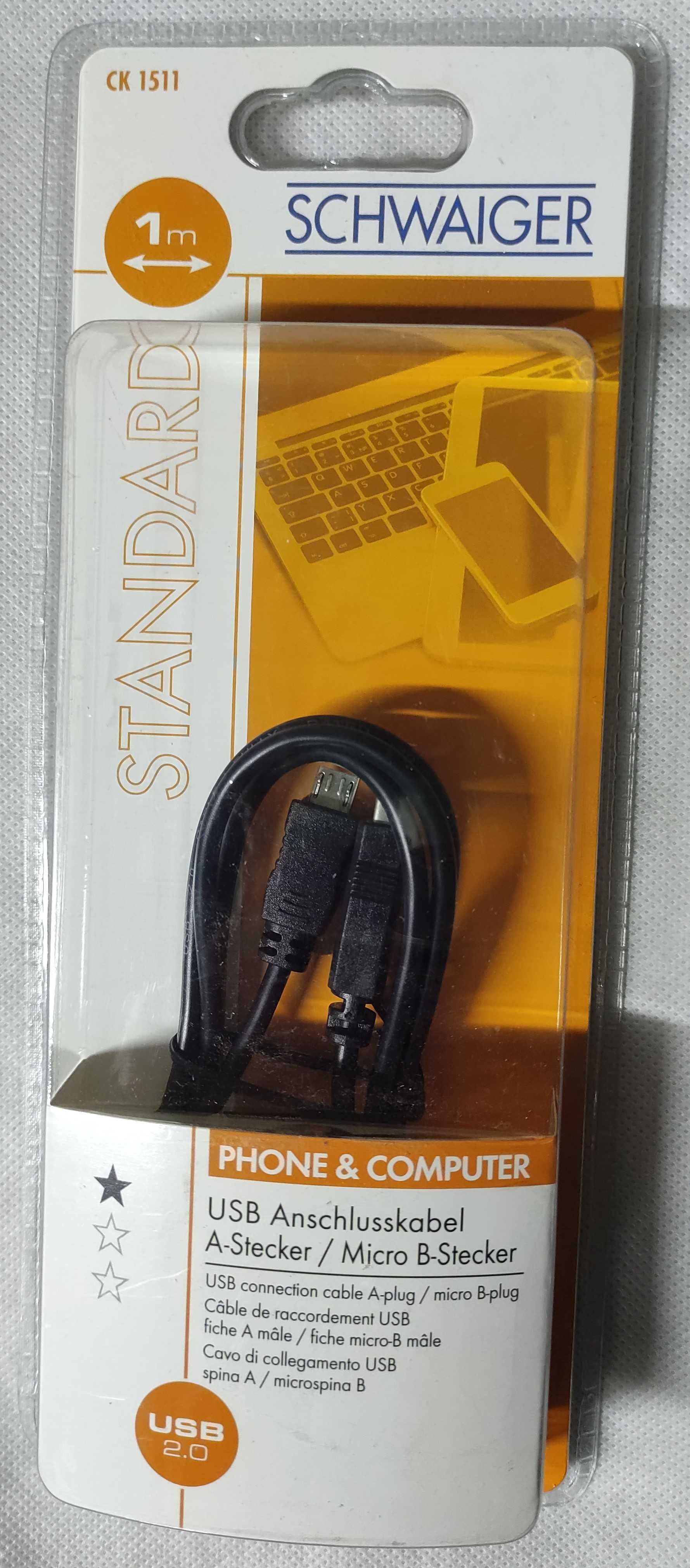 Kabel do ładowania Schwaiger Micro USB CK1511 usb A-micro B