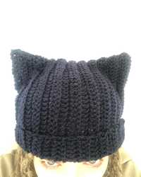 Czapka kot kocie uszy crochet handmade