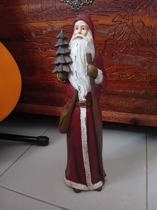 Figura Decorativa- Pai Natal em madeira