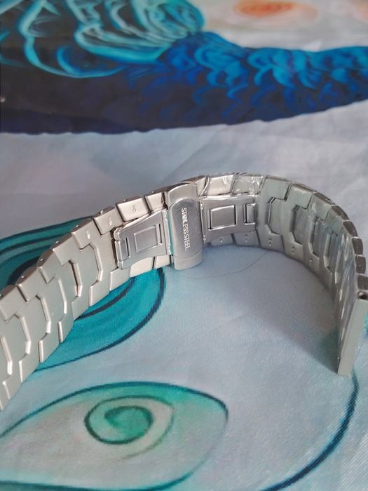 Zegarek męski. Bransoleta.  22 mm. Kolor srebrny