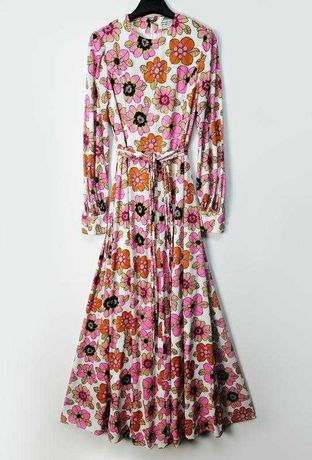 Брендовое длинное платье в цветы emanuel ungaro parallele paris париж