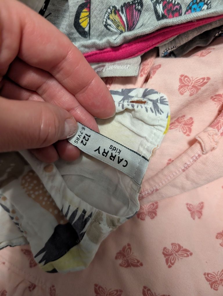 Paka ubranek dla dziewczynki letnie sukienki 10 szt next h&m 122 128