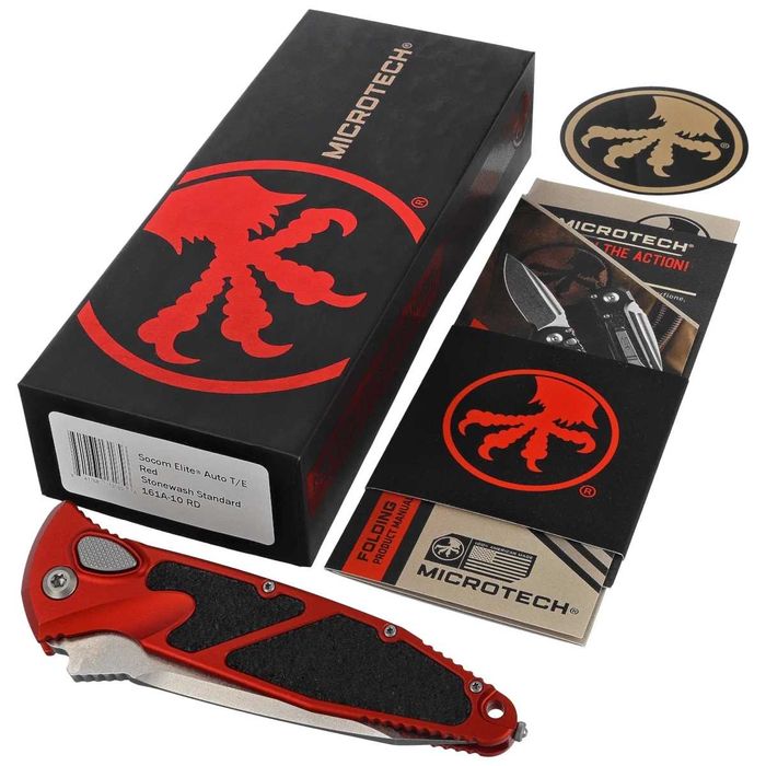 Nóż automatyczny Microtech Socom Elite Auto T/E Red Aluminum/3M
