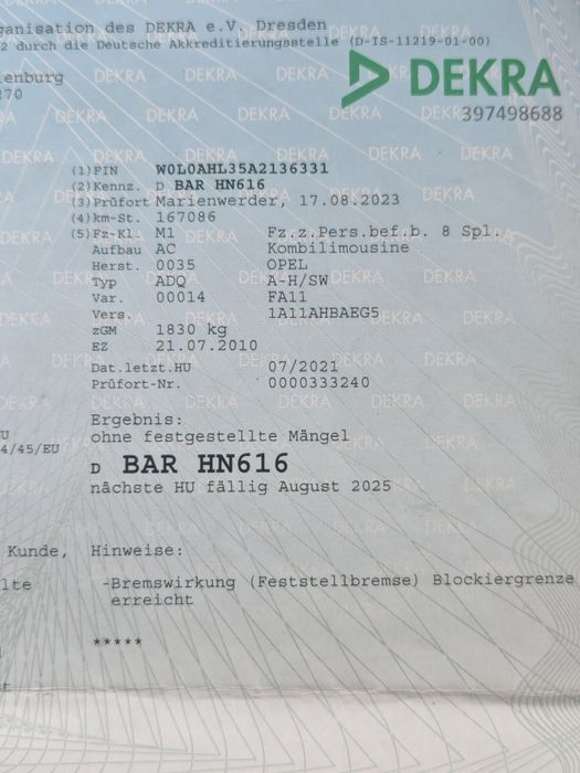 Opel astra 2010 не фарбована