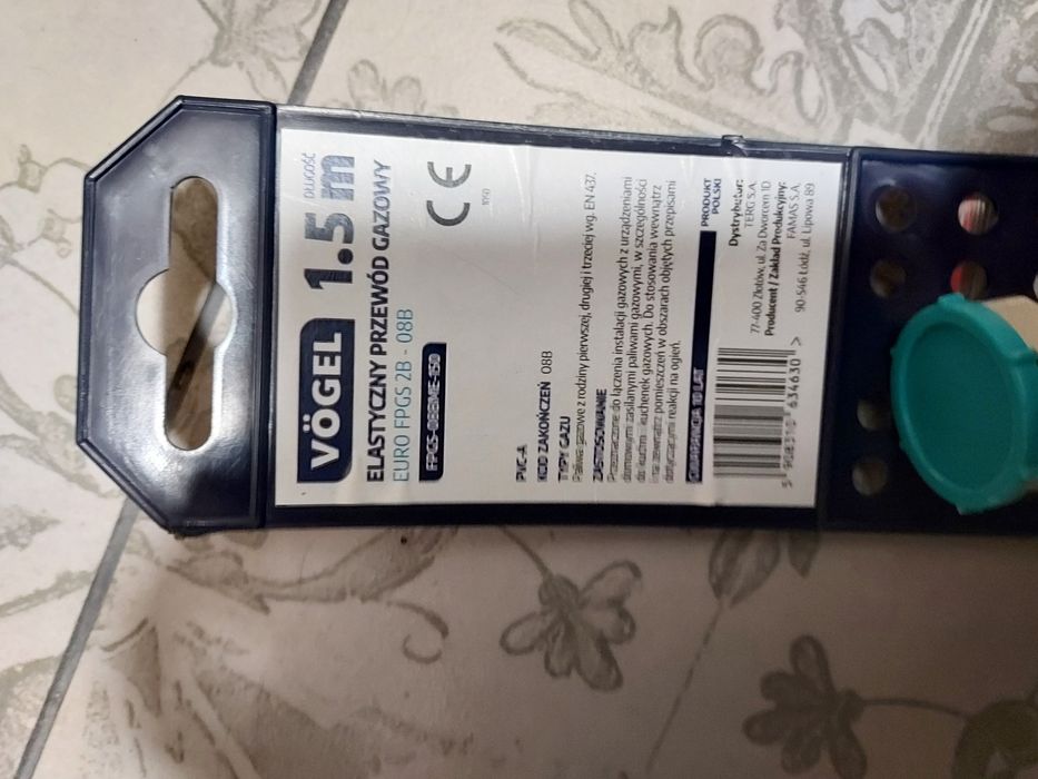 Elastyczny przewód gazowy