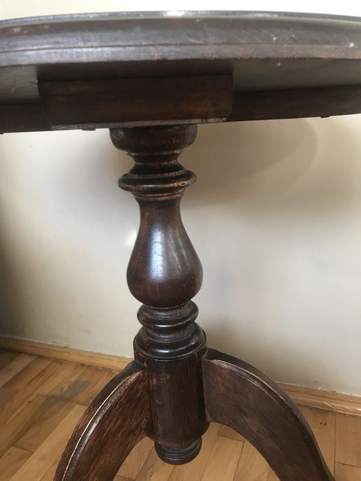 Stolik okragly debowy