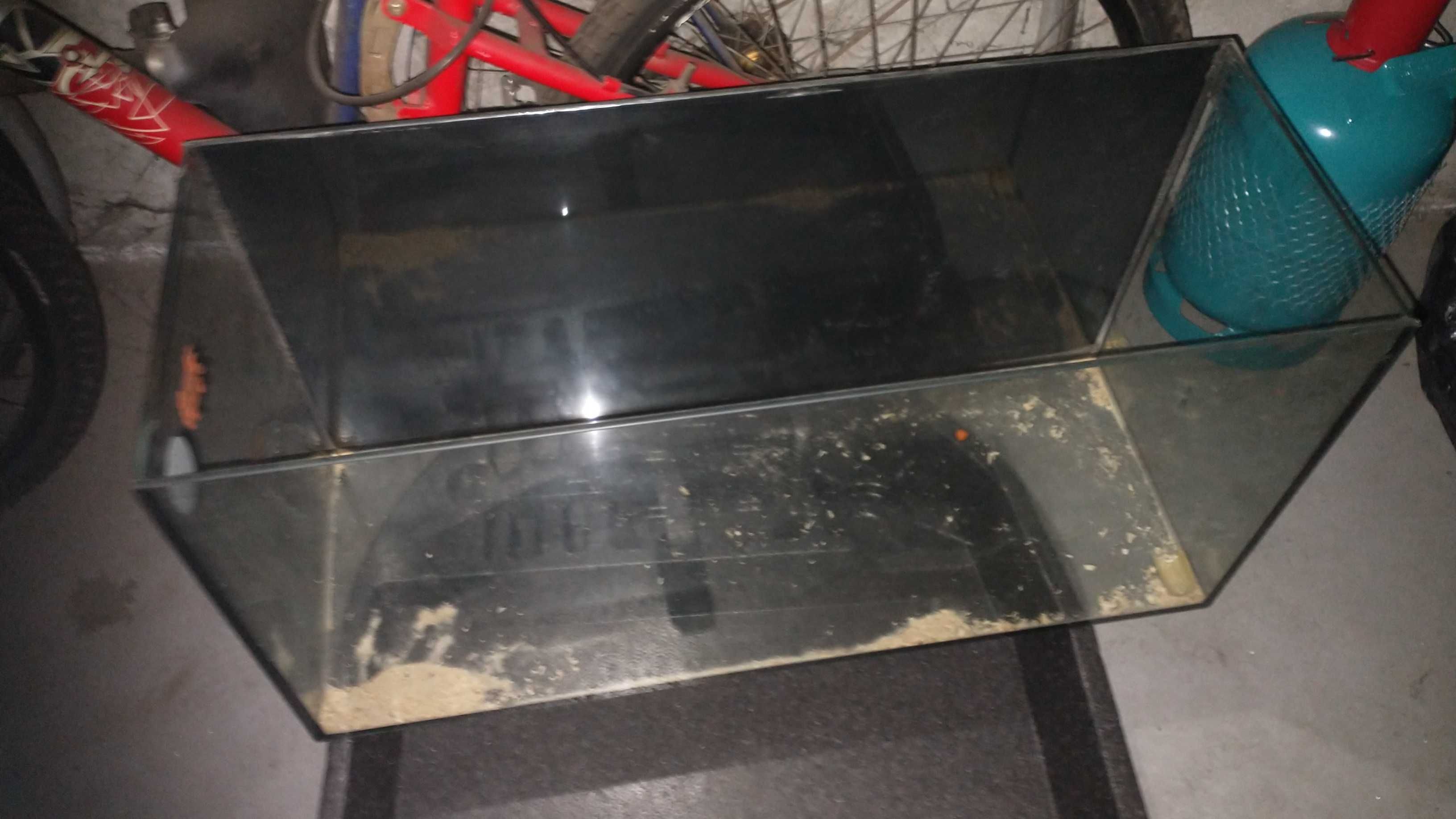 Terrarium szklane z wyposażeniem dla chomika