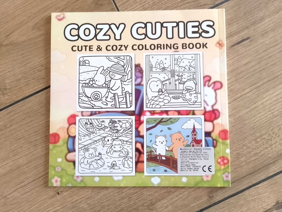 Cozy Cuties Coloring Book, kolorowanka antystresowa