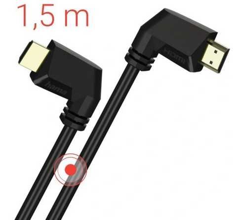 Oryginalny Szybki Kabel Hama kabel kątowy x 2 HDMI 1,5m HDMI-HDMI