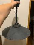 Lampa styl loft PRL skandynawski UFO jednopunktowa czarny mat