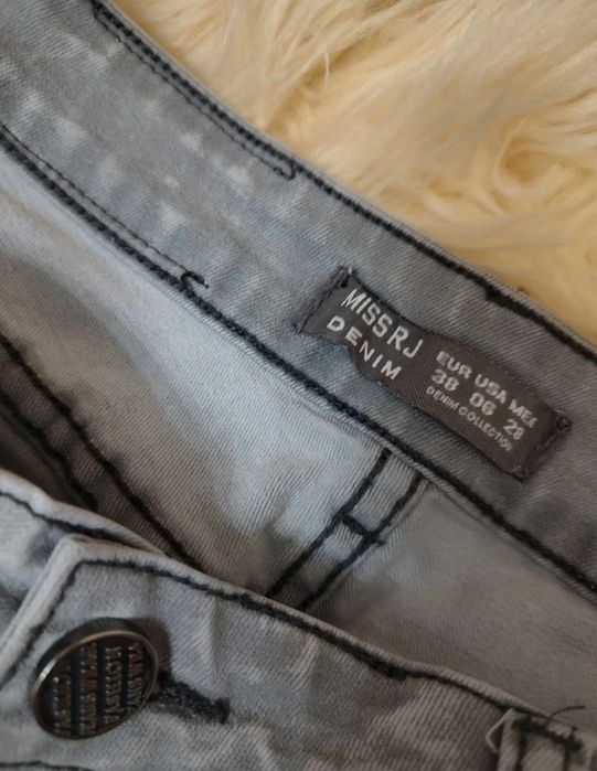 Spodnie skinny rurki szare, rozmiar M 38 Miss RJ jesienny look