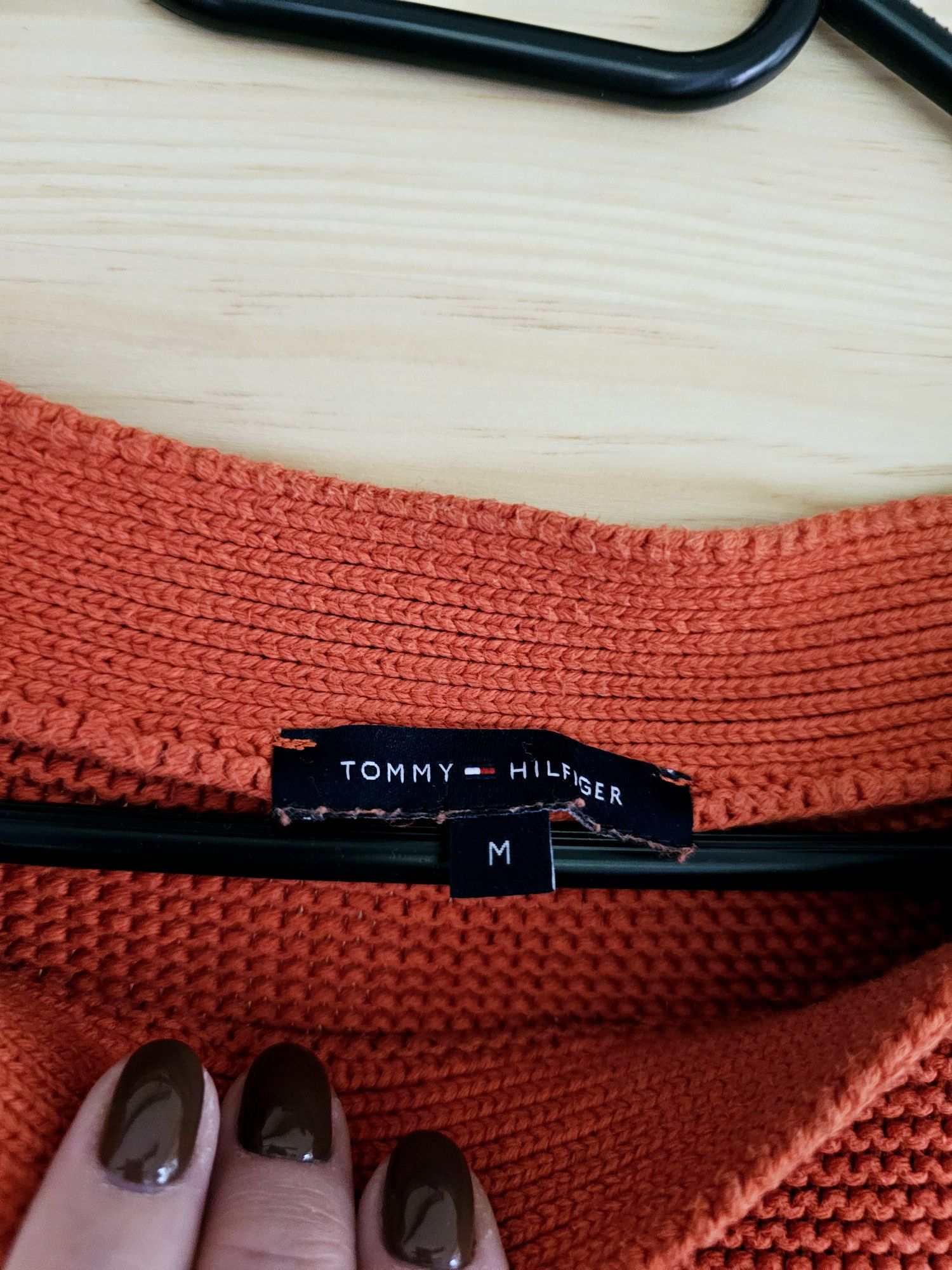 Pomarańczowy sweter Tommy Hilfiger m 38
