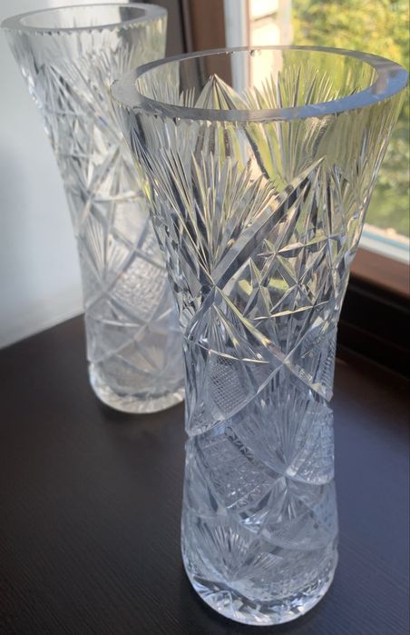 Хрустальные вазы для цветов, 2 шт