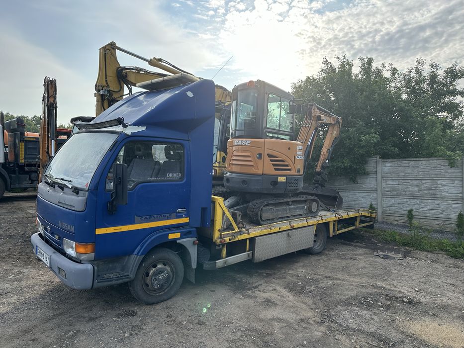 Transport wywrotka, naczepa niskopodwoziowa, uciąg, podczołgówka