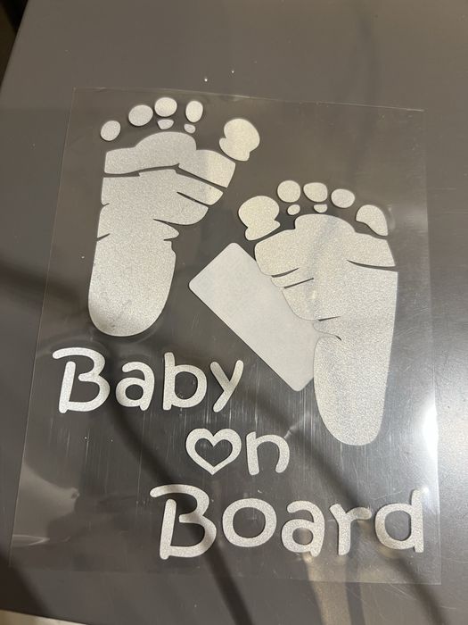 Naklejka baby on board dziecko w samochodzie