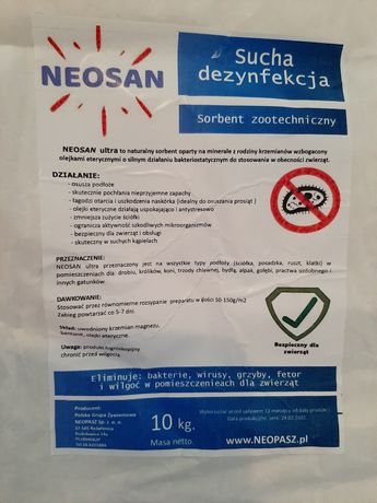 Sucha dezynfekcja ,sorbet zootechniczny NEOSAN (lubisan) 10kg