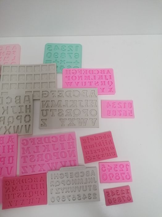 Tapetes de silicone letras e números para cake design