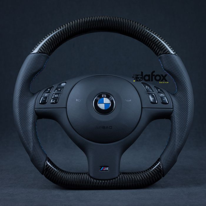 Kierownica BMW E46 M3 E39 M5 E53 Carbon ścięta modyfikacja dafox