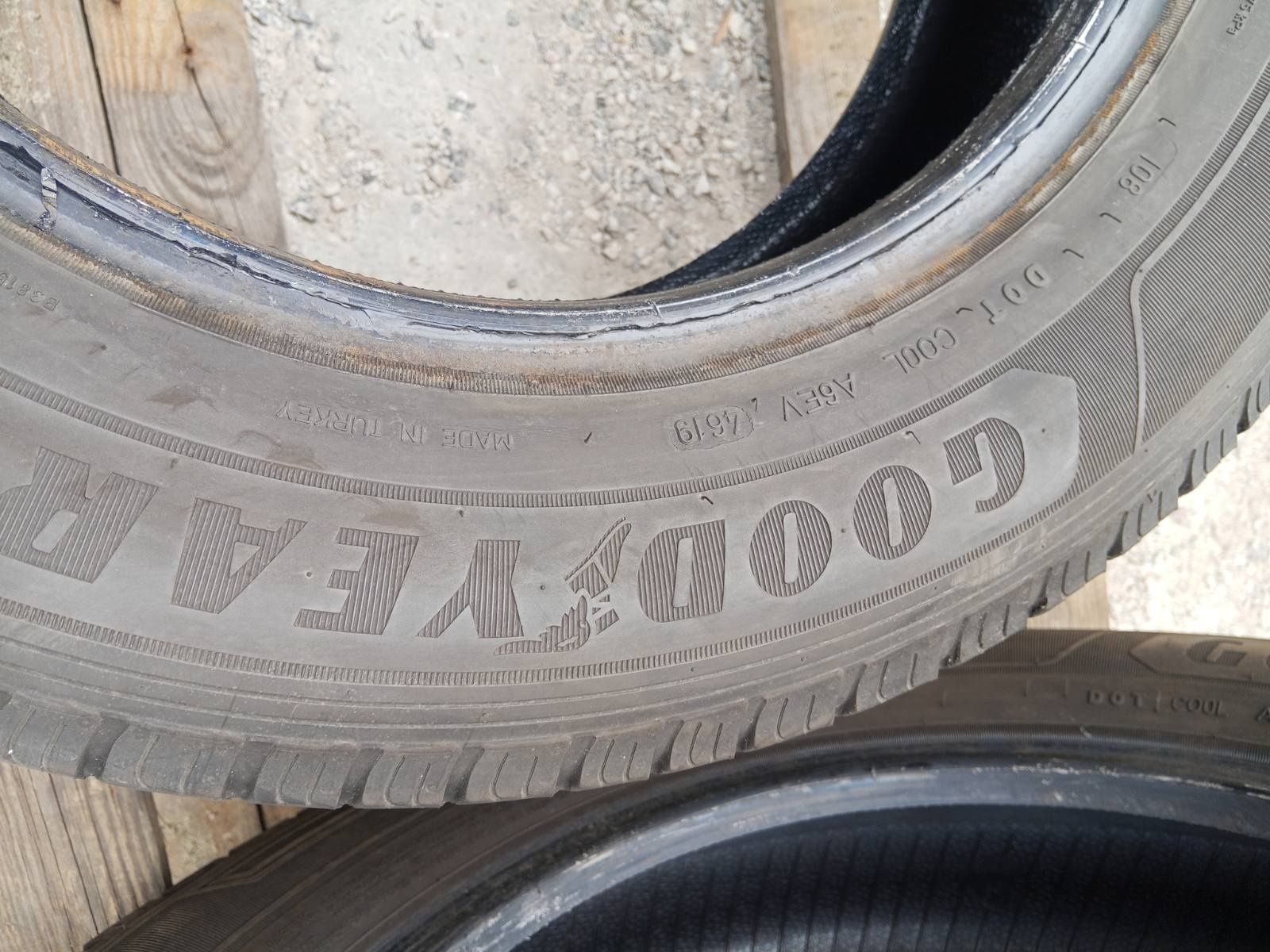 215.65.16с GoodYear 2шт лето БУ склад шины резина из Европы цешка 65
