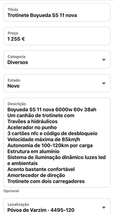 Trotinete Boyueda S5-11 nova