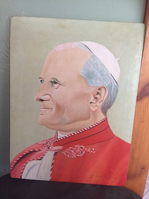 Ręcznie malowany obraz Jan Paweł II