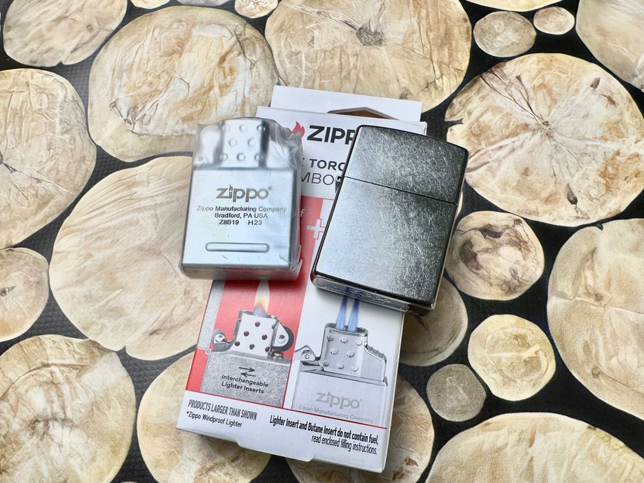 Набір Zippo запальничка бензинова та подвійний газовий інсерт оригінал