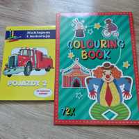 Sprzedam NOWE ksiązki kolorowanki auta cyrk dla dzieci z naklejkami