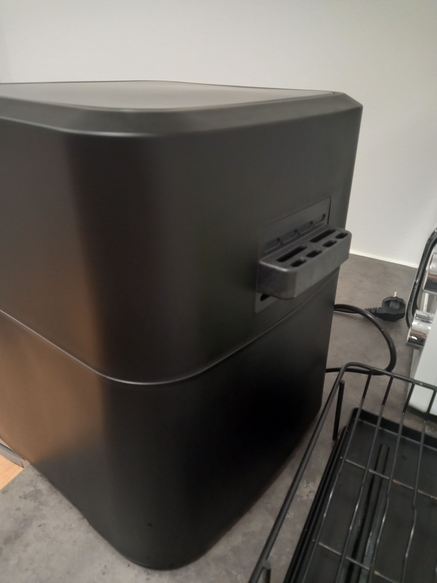 Airfryer preta metalizada