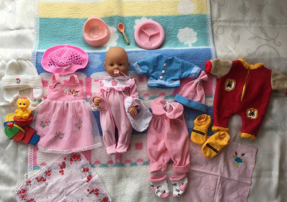 Lalka bobas New Born Baby Simba z wyprawką, kocyk, ubranka, akcesoria