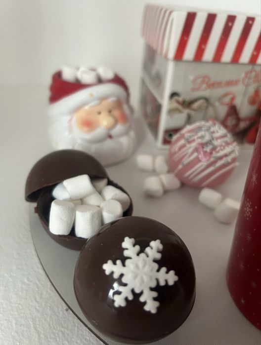 Какао бомбочки чашка печиво подарунковий набір від Святого Миколая