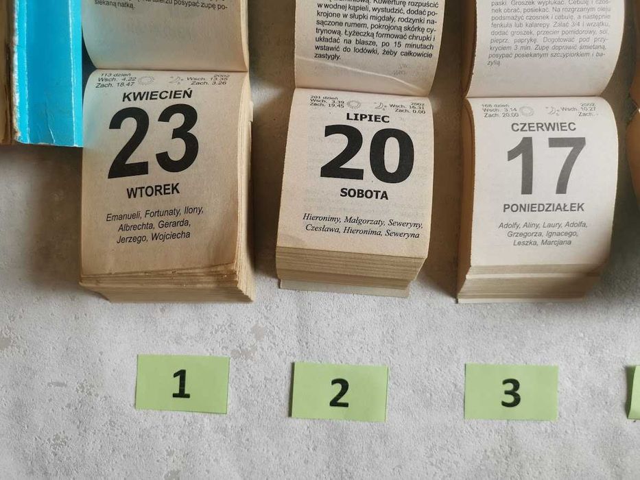 Kalendarz zdzierak 2002