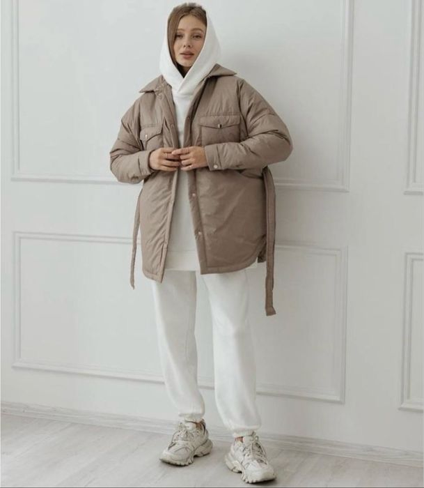 Куртка рубашка беж