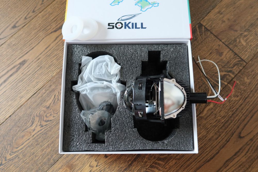СКИДКА 70% ‼️ Пара bi-led линзы SOKILL SK-3 3.0 60W светодиодные biled