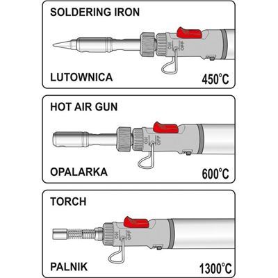 Lutownica Gazowa 3W1 Vorel 73410