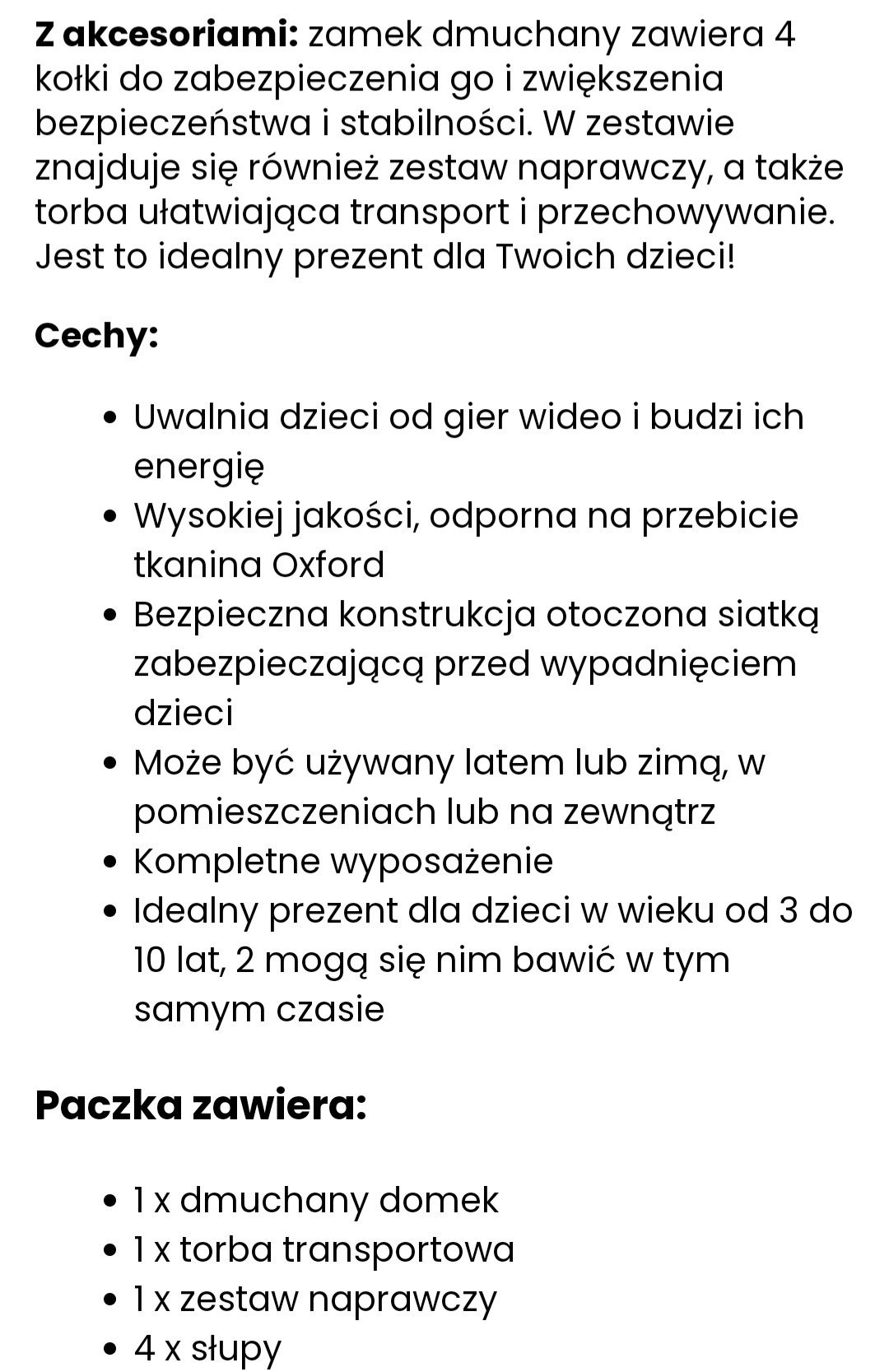 Dmuchaniec ze zjeżdżalnią