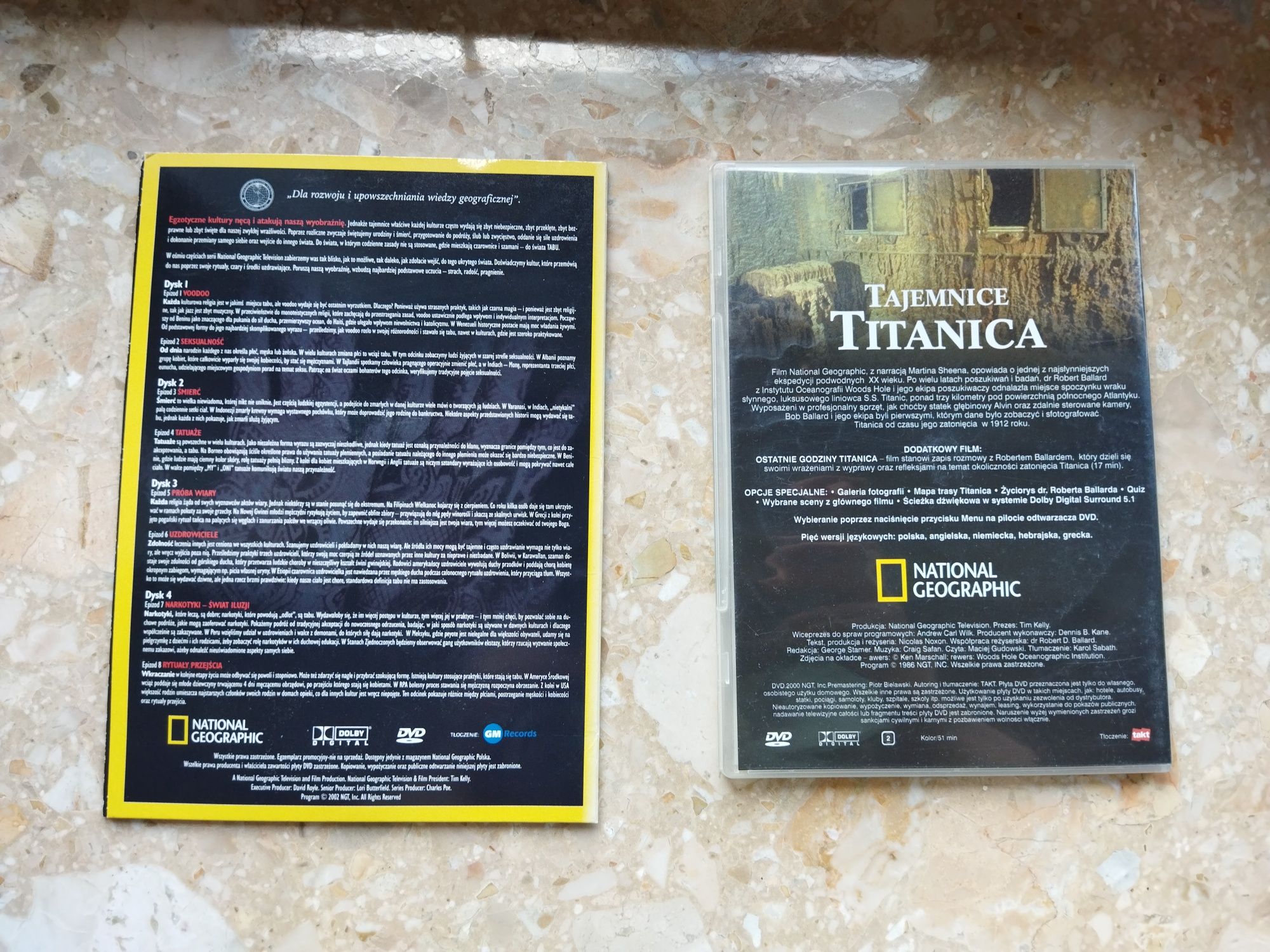 National Geographic: Tajemnice Titanica + Tabu x2
